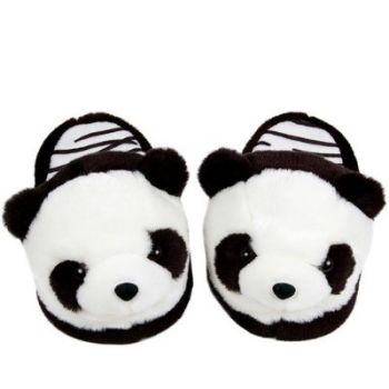 熊猫毛绒拖鞋OEM加工